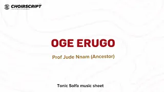 Oge Erugo by Jude Nnam solfa notation music sheet