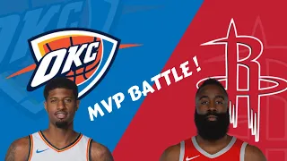 PAUL GEORGE VS JAMES HARDEN MVP BATTLE! THUNDER VS ROCKETS HIGHLIGHTS