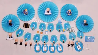 Boss Baby Theme Birthday Decoration | DIY Boss Baby Theme | Boss Baby Birthday | Buddy's Art