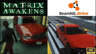 The Matrix Awakens Physics Vs Beamng Drive Physics - Direct Comparison