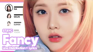 STAYC - FANCY (Line Distribution with Color-Coded Lyrics)