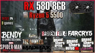 RX 580 8gb + Ryzen 5 5500 | Test in 9 Games in 2023