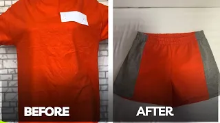 How to Sew shorts from a t-shirt