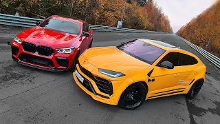 850 л.с. BMW X6M vs 850 л.с. Lamborghini Urus. Битва мастодонтов