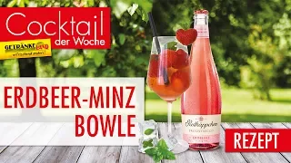 Getränkeland Cocktail der Woche Erdbeer Minz Bowle