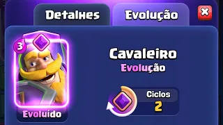 USEI O NOVO CAVALEIRO EVOLUIDO QUE ANTES DE LANÇAR JÁ PRECISA DE NERF URGENTE NO CLASH ROYALE