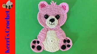 Crochet Teddy Bear Tutorial - Crochet Applique Tutorial