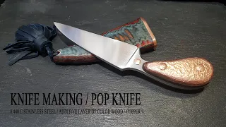 KNIFE MAKING MODERN POP KNIFE 수제칼 만들기 # 80