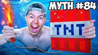 Testing 100 REAL LIFE Minecraft Myths!