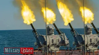 Russian Destroyer CIWS firing of 10,000 Rounds Per Minute