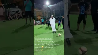 Abu Taymiyyah playing Football