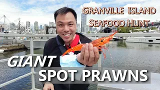 Seafood at Granville Island | HOW TO Clean & Eat Spot Prawns