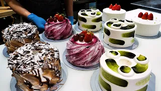 most satisfying! korean best cake factory mass production top3 - korean street food