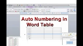 How Insert auto serial number in MS Word table