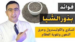 فوائد بذور الشيا وطريقة استخدامها للتخسيس وحرق الدهون و علاج الكوليسترول وارتفاع ضغط الدم