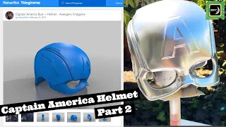 Berto Made it! -Captain America 3D Print Helmet Cosplay/Prop (Part 2)