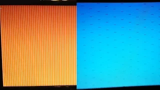 How to fix orange screen with vertical white stripes and blue screen with horizontal lines