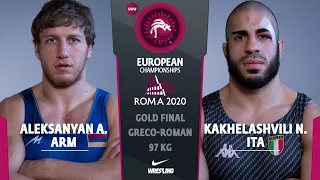 GOLD GR - 97 kg: A. ALEKSANYAN (ARM) v. N. KAKHELASHVIL (ITA)