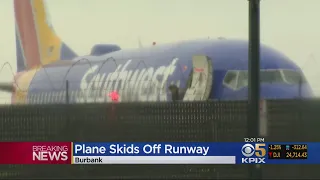 No Injuries When Southwest Plan From Oakland Skids Off Burbank Runway