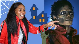 REACTING TO MICHAEL JACKSON RARE THRILLER BTS CLIPS (IN MY NEW THRILLER JACKET!)