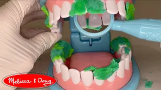 ASMR | Kinetic Sand Dental Cleaning Visit And Cavity Filling - Melissa & Doug Super Smile Dental Kit