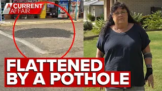 Woman sues after tripping in pothole | A Current Affair