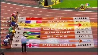 Usain Bolt Defeated By Justin Gatlin - Usain Bolt 100M Final London