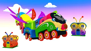 BUTTERFLY TRAIN - Toy Factory Butterfly Train Choo Choo Cartoon