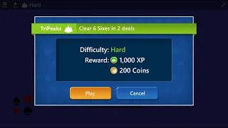 Microsoft Solitaire Collection | TriPeaks - Hard | January 25, 2021 | Daily Challenges