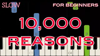 10,000 REASONS [ HD ] - CHRISTIAN SONGS | SLOW & EASY PIANO