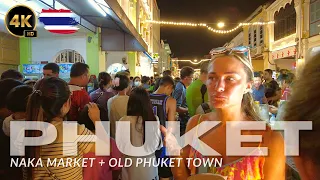 [4K 60fps] Sunday night markets in Phuket - Naka market and Old Phuket town