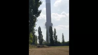 Isle of grain chimney demolition