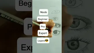 How to draw eyes noob vs beginner vs pro vs expert vs legend ✍️😎 #shorts #reels #eyedrawing #fyp