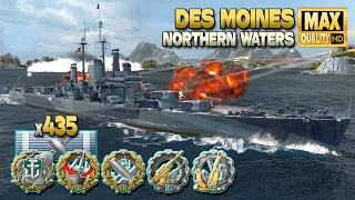 Cruiser Des Moines: Nice offensive approach with great result - World of Warships