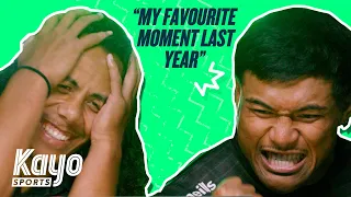 Footy stars react to the best moments from last season | NRL | Kayo Sports