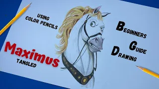 Draw Horse From Tangled || Horse Drawing || How to draw Horse easy? || Basic Beginners Tutorials