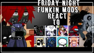 Friday night funkin Mods React To Takeover But Every Turn, A Different Character Sings It.