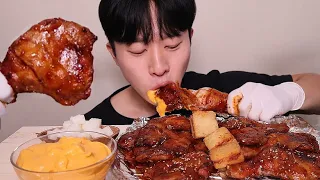 (eng) MUKBANG Spicy Chicken Legs ASMR Eating Show