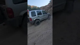 jeep liberty in the sand!