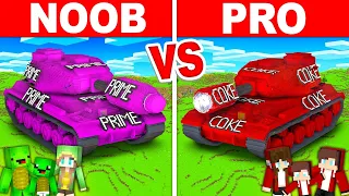 NOOB vs PRO: PRIME vs COKE TANK HOUSE Build Challenge in Minecraft