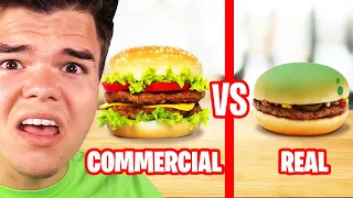 Reacting To COMMERCIALS vs. REAL LIFE FOOD! (Insane)