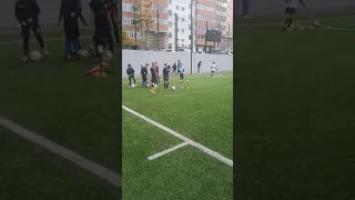 Детский футбол. Лазерное тестирование от ФФУ. Бег с мячом.