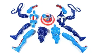 merakit mainan blue venom vs kapten amerika actionfigur agsn toys