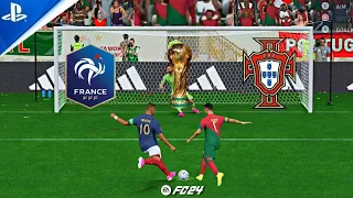 MBAPPE VS RONALDO ! FRANCE VS PORTUGAL ! EA SPORTS FC 24 ! PENALTY SHOOTOUT ! FIFA WORLD CUP