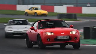 MX5 NC cold and dark Donington Park track day 11 December 2022