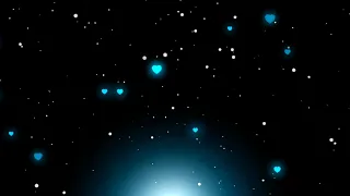 Blue heart and snow effect template | Black screen template | No Copyright