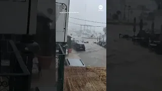 Furniture washed away as floods hit Spain | ABC News