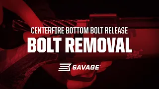 Bolt Removal: Savage Centerfire Bottom Bolt Release