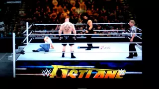 Roman reigns vs dean Ambrose vs Brock Lesnar triple threat match