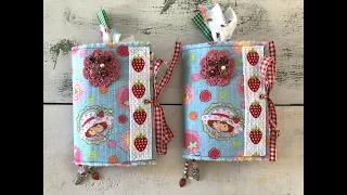 Flip Through of 2 Handmade Journals with a Vintage Strawberry Shortcake Theme ~ Both are now sold!